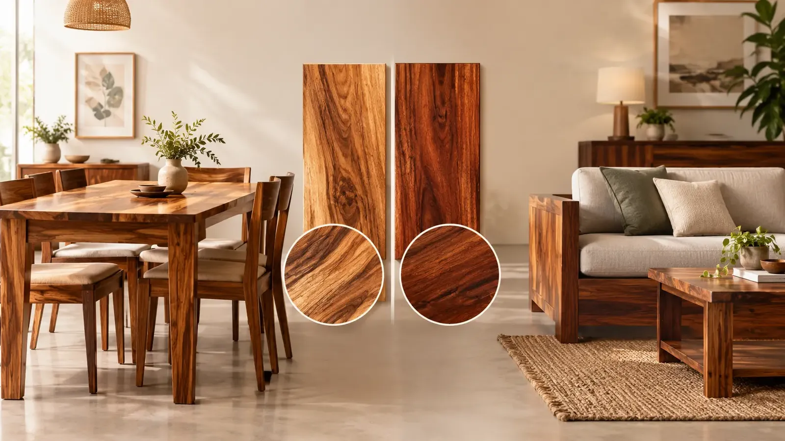acacia wood vs sheesham wood